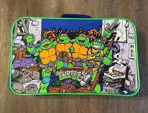 VINTAGE 1991 TMNT Teenage Mutant Ninja Turtles Suitcase Luggage Briefcase 90’s - Picture 1 of 24