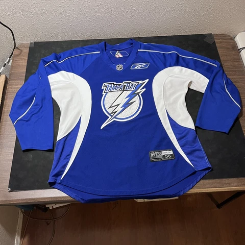 Vintage 90s Tampa Bay Lightning CCM Maska Fight Strap Authentic Player Jersey 56 Cover