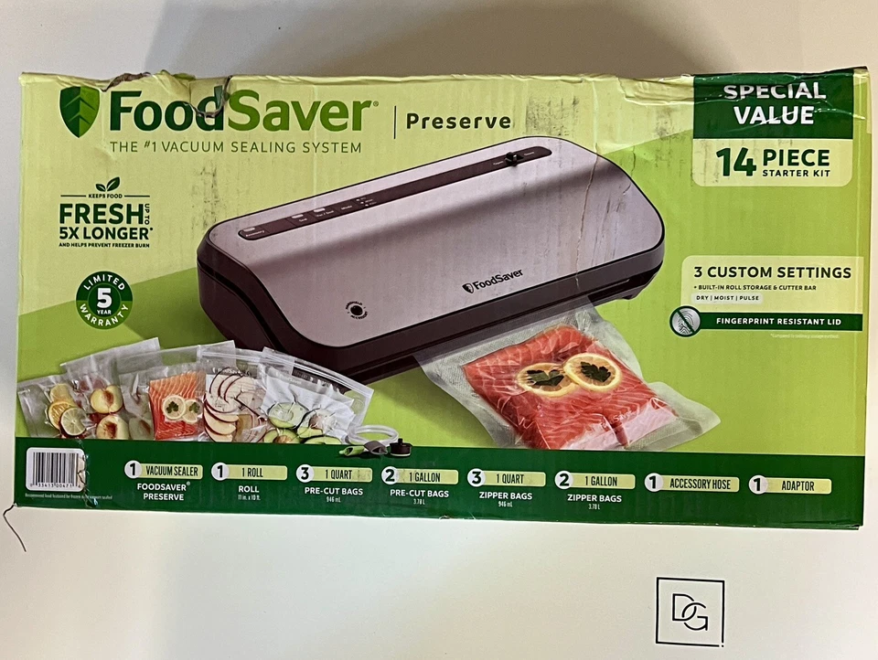 FoodSaver VS2270 Preserve Vacuum Sealer Special Value 14-Piece Starter Kit