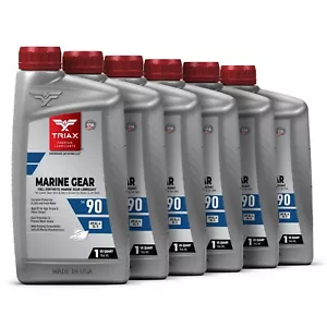 TRIAX Marine Gear Oil SAE 90, Full Synthetic, Boat, Jet Ski (6 Quart Pack) - Picture 1 of 6
