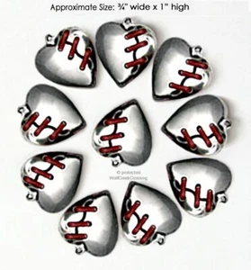 10 MENDED BROKEN HEART CHARMS/PENDANTS - WHOLESALE LOT Hobby DIY Crafts NEW' - Picture 1 of 14