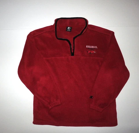 Arkansas Razorbacks Red Pullover Fleece Jacket Sweatshirt Youth Sz 16/18 Cover