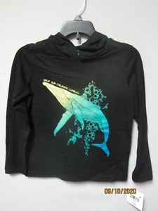 Falls Creek Youth Boys "Save Our Majestic Whales' Hooded Shirt Size S (6/7) - Picture 1 of 3