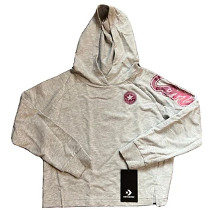 Converse boys 10-12 Medium Hoodie gray all stars Pullover Sweatshirt Skater Nwt - Picture 1 of 8