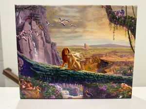 Thomas Kinkade Lion King Return to Pride Rock - 8" x 10" Gallery Wrapped Canvas - Picture 1 of 2