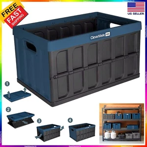 Collapsible Storage Box Folding Foldable Plastic Containers Box Stackable 62L - Picture 1 of 8