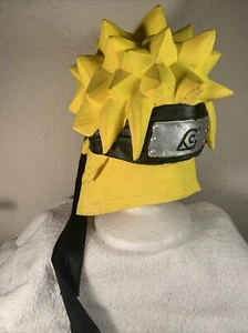 Naruto Hair Rubber Hat Mask Cosplay Costume 2002 Halloween Mens X small Adjust - Picture 1 of 24
