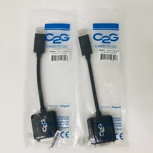 C2G 8in DisplayPort Male to Single Link DVI-D Female Black Adapter Converter - Picture 1 of 5