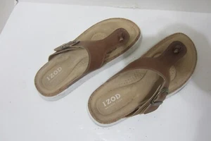 IZOD Lady Stytle Charcy Memory Foam Brown Size 6 Sandals - Picture 1 of 2