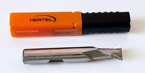 HERTEL 3/8" X 9/16" LOC X 3/8" Shank X 2-3/8" OAL HSS 2 Flute End Mill RH - Picture 1 of 8
