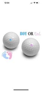 Gender Reveal Exploding Golf Balls- White Ball Pink & Blue Powder - Boy Girl - Picture 1 of 2