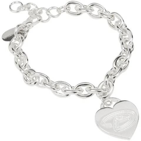 Arizona Diamondbacks WinCraft Women's Heart Charm Bracelet - Silver Cover