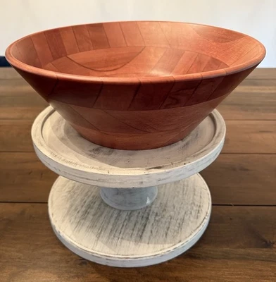 Cuenco grande de madera torneado - apto para ensaladas, decoración o servicio de alimentos de 12" de ancho Foto 1 de 4