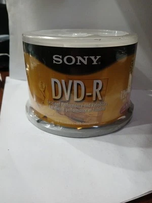 OfficialSony DVD-R Paquete de 50 4,7 GB 120 min Disco multimedia en blanco 1x-16x ~ ¡Nuevo! Foto 1 de 3