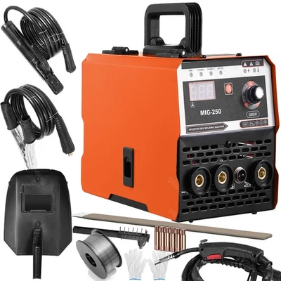 DENOTIP Fülldraht Schweißgerät Ohne Gas 20–250A 230V 3 in 1 MIG/ARC/Lift TIG WIG Gaslos