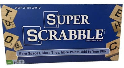 Super Scrabble Board Game COMPLETE w/ 200 Wood Tiles 2014 - Image 1 of 3