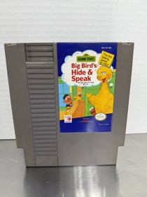 Sesame Street Big Bird's Hide And Speak Nintendo NES Authentic Tested Cartridge