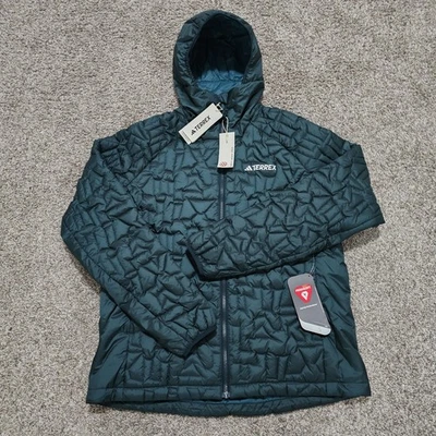 Chaqueta de Senderismo Adidas Terrex Para Hombre L Ligera Aislada Verde Oscuro Nueva con Etiquetas Precio de venta sugerido por el fabricante $200 Foto 1 de 4
