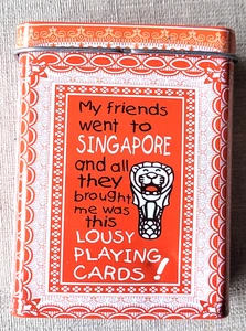 Wonderful views of Singapore Playing cards deck 54 Metal box 2003 - Picture 1 of 11