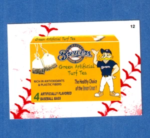 2016 Wacky Packages Baseball Series Lace Parallel -BREWERS TEA- #12 Sticker Card - Picture 1 of 1