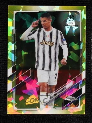 2020-21 Topps Chrome UCL Sapphire Edition Yellow Refractor /99 Cristiano Ronaldo - Image 1 of 2