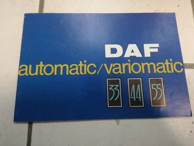 DAF automatic variomatic 55 44 33 brochure depliant  auto 1967 advertisement - Immagine 1 di 3