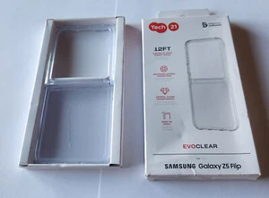 Original Tech21 EVO CLEAR Case for Samsung Galaxy Z5 Flip Z Flip5 in Retail Pkg - Picture 1 of 12