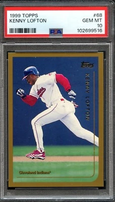 1999 Topps #68 Kenny Lofton PSA 10 Low Pop Cleveland Indians 9516 - Image 1 of 2