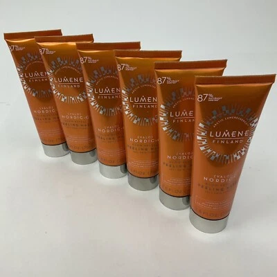 6 paquetes, máscara exfoliante Lumene Finland [VALO] Nordic C Glow Reveal 2,5 fl oz Foto 1 de 4