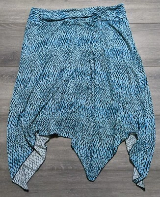 Юбка New York & Company для взрослых синяя большая «Shark Bite Hem» весы женская - Изображение 1 из 4