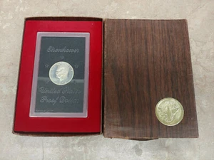 1974-S Eisenhower Dollar 40% Silver Proof w/ Box - Light Toning - Picture 1 of 5
