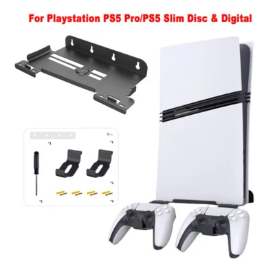 Wall Mount Kit For PS5 Pro/PS5 Slim Disc & Digital Console Mounted Stand Bracket - Image 1 of 4