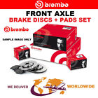 BREMBO Front Axle BRAKE DISCS + BRAKE PADS for JAGUAR XK8 Coupe 4.0 1996-1999