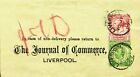SEPHIL GB 1d UPRATED ON ½d PS WRAPPER FROM AND TO LIVERPOOL