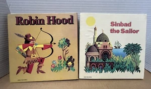 Vintage Octopus Pop-Up Book Lot Of 2- Robin Hood, Sinbad The Sailor- RARE - Picture 1 of 13