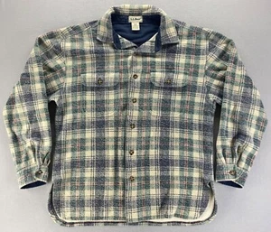 Vintage L.L. Bean Flannel Button-Up Long Sleeved Shirt Cotton Men’s M 0S475 READ - Picture 1 of 18