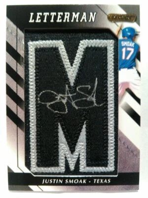 Justin SMOAK ROOKIE 1/5 AUTO 2008 RAZOR Entertainment LETTERMAN PATCH RC JS-M - Image 1 of 4