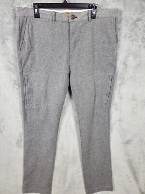 Pantalones Nifty Genius Para Hombre 38x34 Gris Espiga Pierna Recta Elastizados Preppy Nuevos con Etiquetas Foto 1 de 4