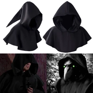 Medieval Priest Wizard Short Cloak Cosplay Gift Costume Witch Shawl Halloween  - Picture 1 of 10