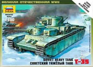 Zvezda 6203 - 1/100 Wargame Jeu de Bataille Addon Soviétique Panzer T-35 - Neuf - Picture 1 of 1