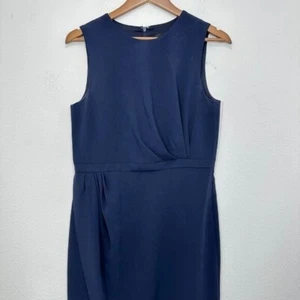 J. Crew Size 6 Navy Blue Knee Length Sheath Dress Suiting Career Office NWT - Picture 1 of 7
