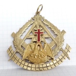 MEDAILLEN Freimaurer Anhänger Rosenkreuz rose croix - Bild 1 von 9