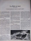 Publicité De Presse 1968 Triumph La Britt Et Moi Par Jean Bernon - Advertising