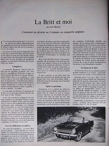 PUBLICITÉ DE PRESSE 1968 TRIUMPH LA BRITT ET MOI PAR JEAN BERNON - ADVERTISING - Bild 1 von 1