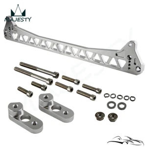 Rear Aluminum Subframe Brace Tie Subframe Subillet For 92-95 Honda Civic Silver - Picture 1 of 9