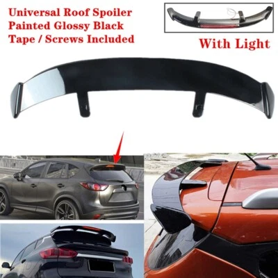 Universal Black Fit For Mazda CX-5 13-16 Rear Roof Spoiler Wing Black W/ Light Foto 1 de 4
