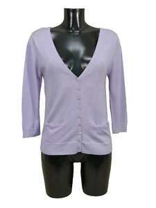 CÁRDIGAN ZINGA TALLA S / TONO LILA Y 100% CACHEMIR (S 7436) - Imagen 1 de 4