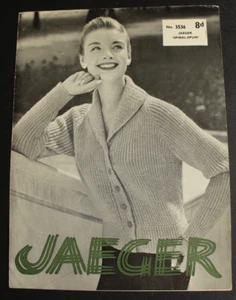 Vintage Jaeger Women's Shorty Boxer Jacket Knitting Pattern 34-38" Bust 3536 - Picture 1 of 3