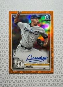 Bowman Chrome Andres Muñoz Orange Refractor #4/25 Rookie RC 2020 automático CRA-AM - Imagen 1 de 2