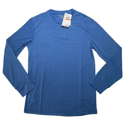Perry Ellis Para Hombre, Portafolio Térmico Brezo Henley Camisas para Dormir, Azul Federal, M Foto 1 de 4